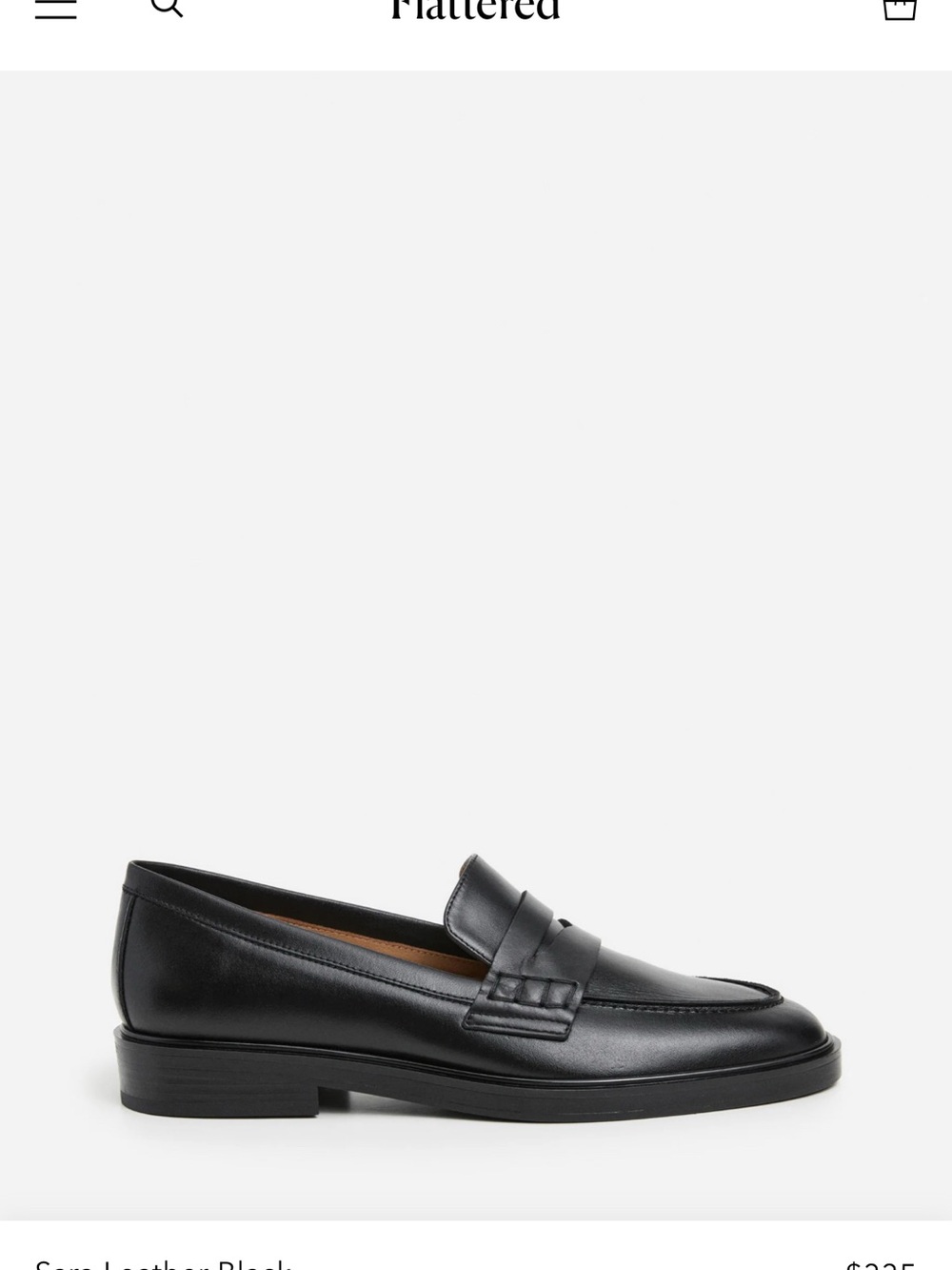 Sezane black leather loafers